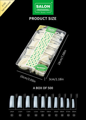 Full Cover Eagle Mouth Natural Soft Gel False Nails Designs Artificial Nail Tips