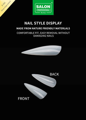 Long Stiletto Nail Tips Full Cover Natural Color Fake Nails With Box For Nail Salons