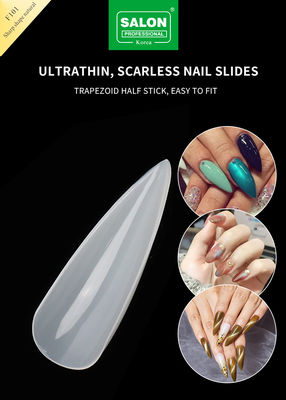 Long Stiletto Nail Tips Full Cover Natural Color Fake Nails With Box For Nail Salons