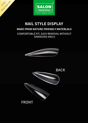 Long Soft Gel Almond On Nail 12 Sizes Sharp Shape Acrylic Nail Tips For Nail Extensions