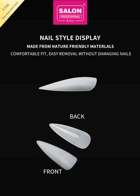Long Stiletto Nail Tips Full Cover Fake Nail Tips with Box Natural Matte False Nails