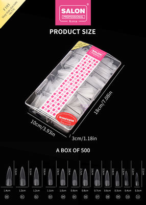 Clear Matte Color Acrylic False Nail Tips Set Ultra-Thin Sharp Shape Nail Art Extensions