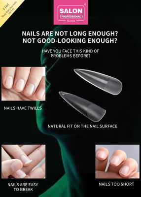 Clear Matte Color Acrylic False Nail Tips Set Ultra-Thin Sharp Shape Nail Art Extensions