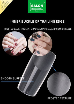 Full Matte Clear Acrylic Fake Nail Medium Square Press On Nails For Nail Extension Manicure Tools
