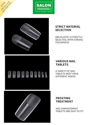 Full Matte Clear Acrylic Fake Nail Medium Square Press On Nails For Nail Extension Manicure Tools