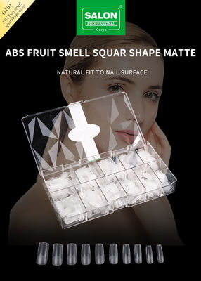 Full Matte Clear Acrylic Fake Nail Medium Square Press On Nails For Nail Extension Manicure Tools
