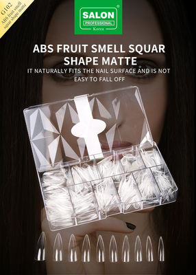 Professional ABS Sharp Shape Fake Nails Full Clear Acrylic False Nail Tips 12 Sizes For Home DIY