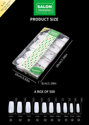 Customized Luxury Design Full Cover Artificial Nail Tips Press On Nails Milk Color Square Fake Nails