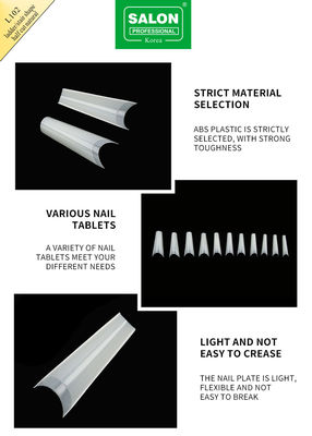 500Pcs Nail Tips Acrylic French Half Cover False Nail Tips Ladder Shape Press On Nails Tip UV Gel Manicure Supply