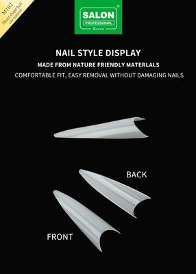 Sharp Shape Natural Nail Tips Half Cover Acrylic Fake Nails  For DIY Nail Art Salon 500pcs/Box