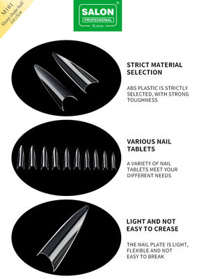 Sharp Shape False Nails Half Cover ABS Acrylic False Fingernails Wholesale