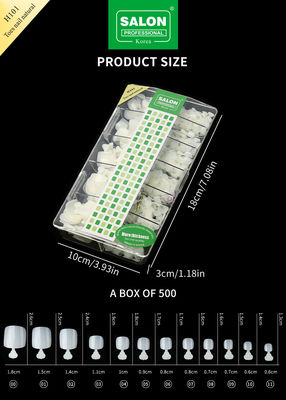 Natural Color False Toenails Set Full Cover Acrylic Toes Nail For Salon-Finish Nail Art