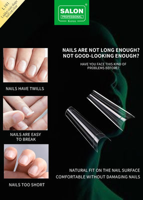 Ladder Shape Nail Tips Long Half Cover Ballerina False Nails With Highly Effective Nail Art Beauty