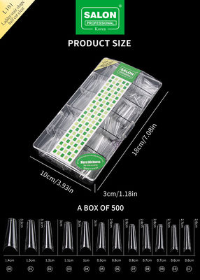 Ladder Shape Nail Tips Long Half Cover Ballerina False Nails With Highly Effective Nail Art Beauty