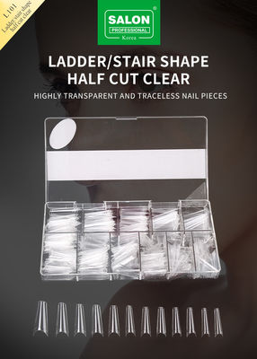 Ladder Shape Nail Tips Long Half Cover Ballerina False Nails With Highly Effective Nail Art Beauty