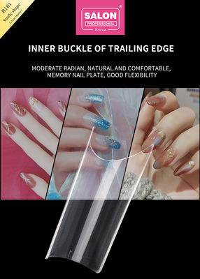 Artificial Fingernails ABS Clear Color 500 Pieces Easy Application False Nails For Salon Nail Art