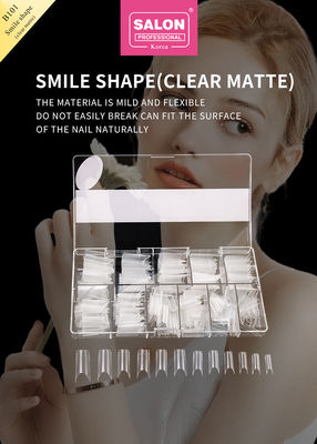 Artificial Fingernails ABS Clear Color 500 Pieces Easy Application False Nails For Salon Nail Art