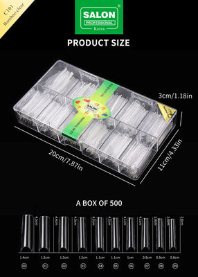 OEM Full Cover Bamboo Clear Soft Gel False Nails Designs Artificial Nail Tips