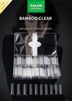 OEM Full Cover Bamboo Clear Soft Gel False Nails Designs Artificial Nail Tips
