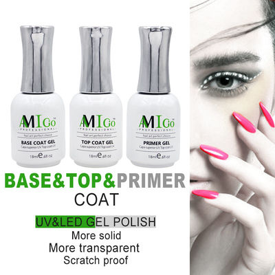Amigo Gel Nail Polish Kit 18ml Semi-Permanent Soak Off Uv / Led Varnish For Salon Nail