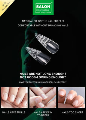 Long Sharp Shape Fake Nail Ultra-Thin Natural Clear Color Nail Tips