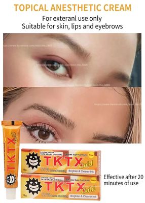 TKTX Numbing Cream 75% Numb Water-Based Non-Greasy Anesthetic Cream for Painless Tattoo and Semi-Permanent Makeup