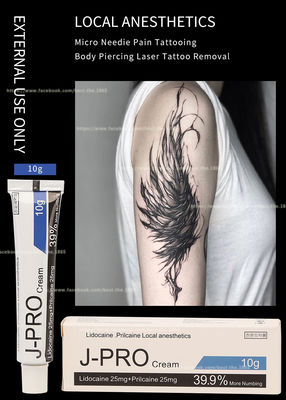 J Pro Tattoo Licocaine numb Cream 10g Stop Pain Anesthetic Cream For Waxing Tattoo Permanent Makeup