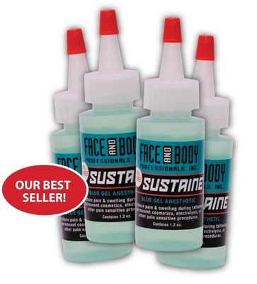 Lidocaine Sustaine Blue Gel Anesthetic Tattoo Numbing 1.2OZ Anti Allergy