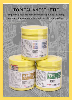 J-CAIN 500 Gram Korean Tattoo Numbing Cream  Green Red Blue Golden Silver Label 15.6% 29.9% OEM Package Good Price