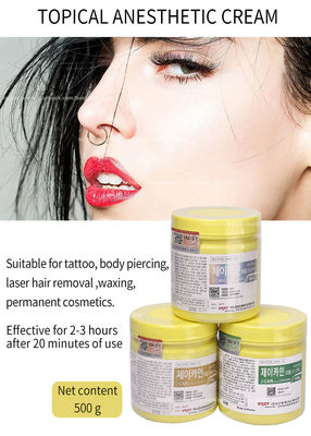 J-CAIN 500 Gram Korean Tattoo Numbing Cream  Green Red Blue Golden Silver Label 15.6% 29.9% OEM Package Good Price